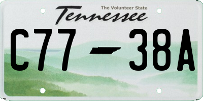 TN license plate C7738A