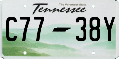 TN license plate C7738Y