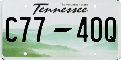 TN license plate C7740Q