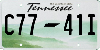 TN license plate C7741I