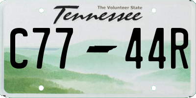 TN license plate C7744R