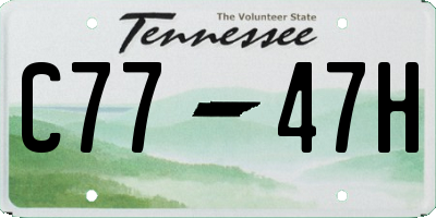 TN license plate C7747H