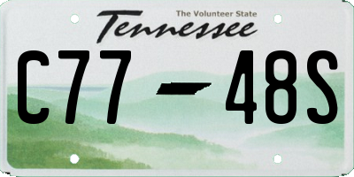 TN license plate C7748S