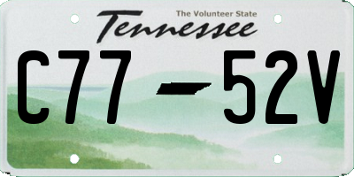 TN license plate C7752V