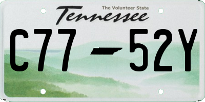 TN license plate C7752Y