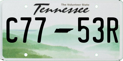 TN license plate C7753R