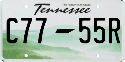 TN license plate C7755R