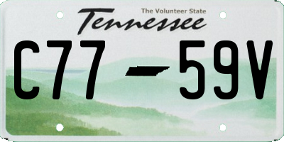 TN license plate C7759V