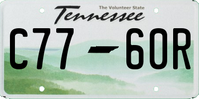 TN license plate C7760R