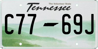 TN license plate C7769J