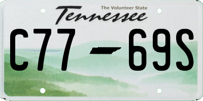 TN license plate C7769S