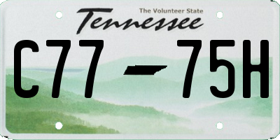 TN license plate C7775H