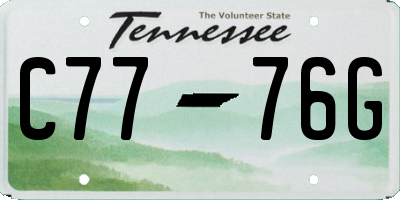 TN license plate C7776G