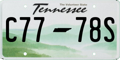 TN license plate C7778S