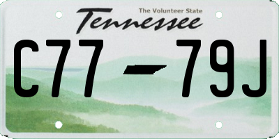 TN license plate C7779J