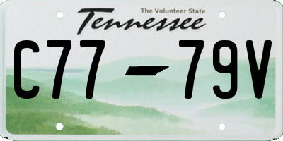 TN license plate C7779V