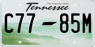 TN license plate C7785M