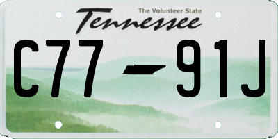 TN license plate C7791J