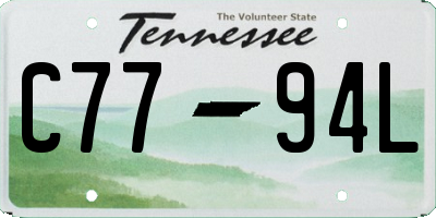TN license plate C7794L