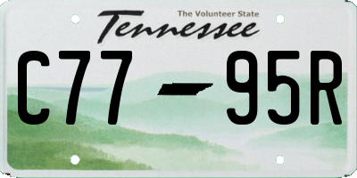 TN license plate C7795R