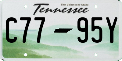 TN license plate C7795Y