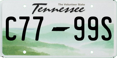 TN license plate C7799S