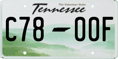 TN license plate C7800F
