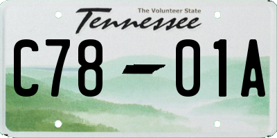 TN license plate C7801A