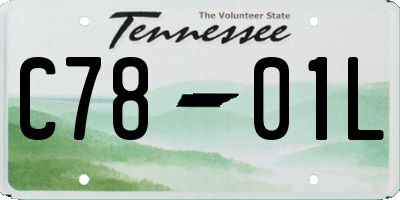 TN license plate C7801L
