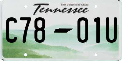 TN license plate C7801U
