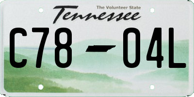 TN license plate C7804L