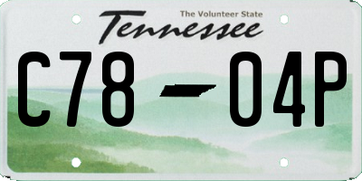 TN license plate C7804P