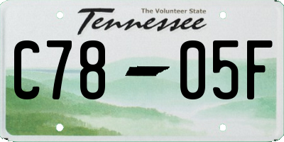 TN license plate C7805F