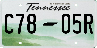 TN license plate C7805R