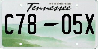 TN license plate C7805X