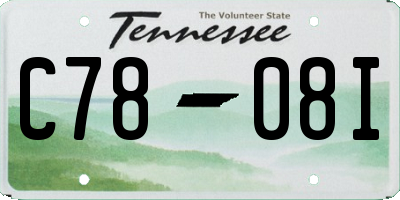 TN license plate C7808I