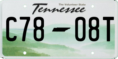 TN license plate C7808T