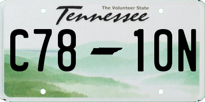 TN license plate C7810N