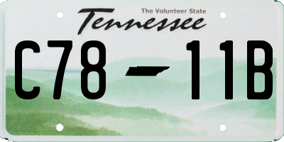 TN license plate C7811B