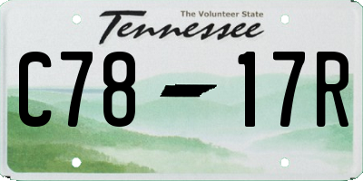 TN license plate C7817R