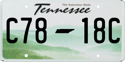 TN license plate C7818C