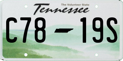 TN license plate C7819S