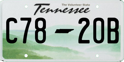 TN license plate C7820B