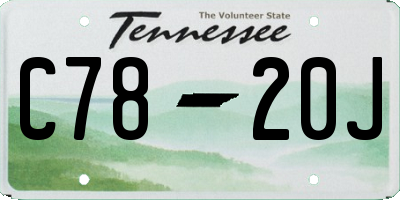 TN license plate C7820J
