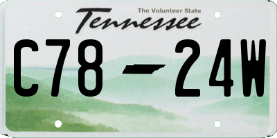 TN license plate C7824W