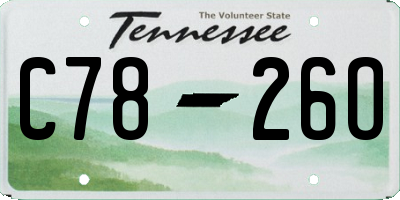 TN license plate C7826O