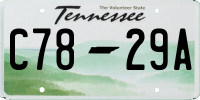 TN license plate C7829A