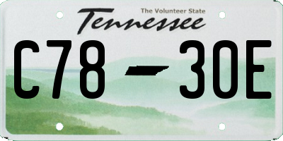TN license plate C7830E