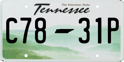 TN license plate C7831P