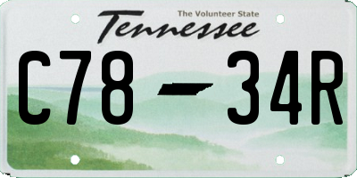 TN license plate C7834R